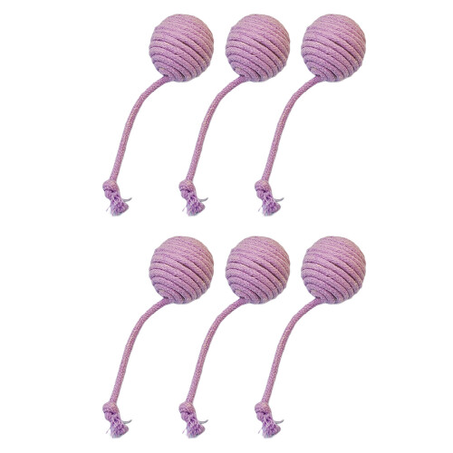 Cats Chasing Tailed Balls Toy Interaction-single tail grape pu
