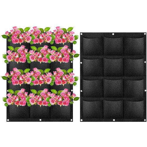 Borsa per fioriere da balcone in feltro da parete per vari spazi, materiale resistente e versatile riutilizzabile, atossico e resistente alla 1