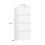 Commode ALMA WHITE 4 portes 4 étagères 5