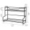 Bedroom Kitchen Desk Storage Shelf Durable-Matt black double la 5