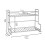 Bedroom Kitchen Desk Storage Shelf Durable-Matt black double la 4