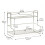 Bedroom Kitchen Desk Storage Shelf Durable-Matt black double la 6