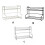 Bedroom Kitchen Desk Storage Shelf Durable-Matt black double la 2