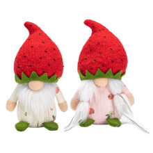 Festival Strawberrys Rudolph-poppen paar zonder gezichtsfiguren