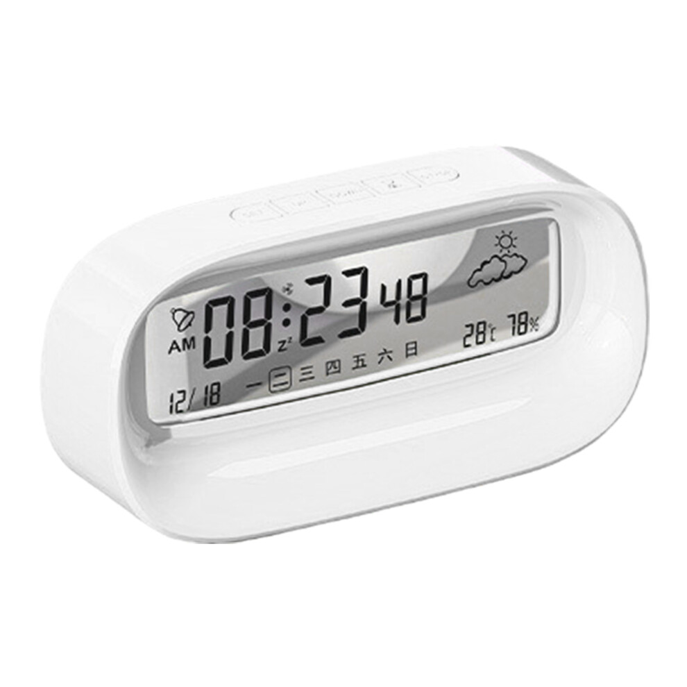 Alarm Clocks for Bedroom Digital Desk Clock-Pearlescent white
