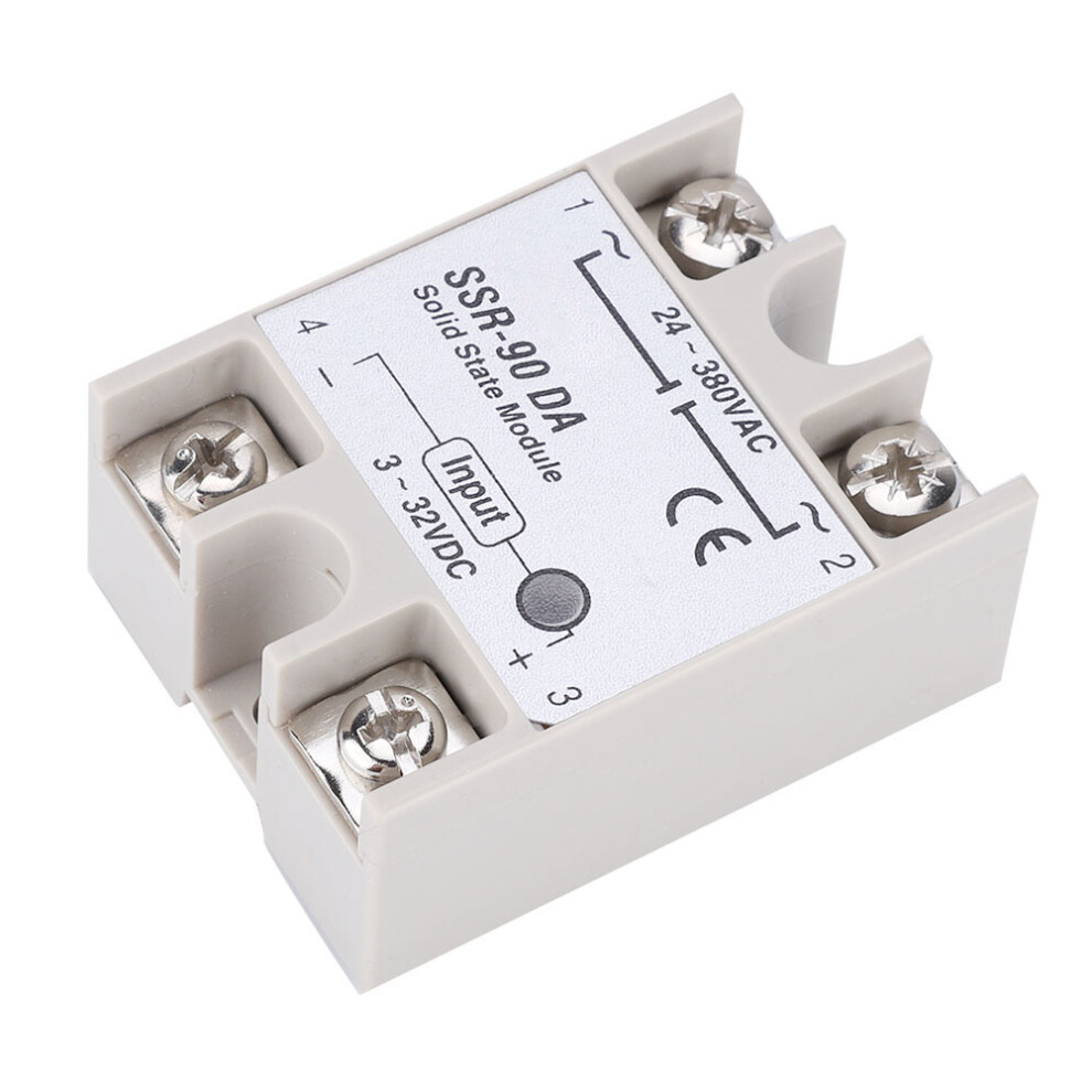 Ssr-90Da 90A Solid State Relay Module, Dc/Ac Input, Compact, Insulating Cover 6941364182190