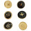 Airport Uniform Buttons Rustproof Metal Buttons-Style 1 1 2