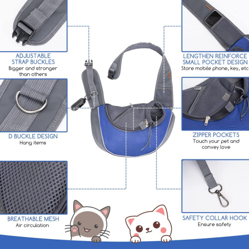 (Yellow, S) Small Breathable Mesh Pet Carrier Shoulder Bag with Adjustable Strap 2