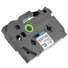 8m Black on Silver Label Tape for Brother 18mm PT-E Series