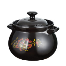 Clay Pot For Cooking With Lid Chinese Casserole 7.3L Capacity Black For Stew Soups Rice Home Kitchen Cookware
