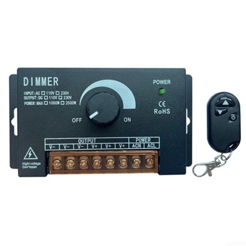 Led Dimmer Switch 220V Power Digital Brightness Controller With Manual Knob For Singlecolor Led Strips 9105992434565