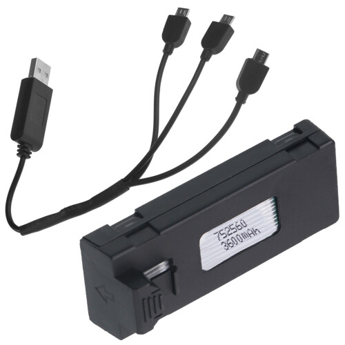 3600mAh Drones Lithium batteries Long Flight Time for-Black