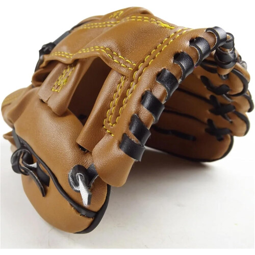 Softball Training Gloves LeftHanded For Adults  Adjustable, Comfortable, 11.5Inch Brown/Black 1