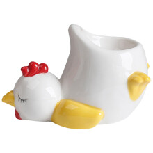 Ceramic Eggs Holders Breakfast Tray Easy To Clean With Creative Chicken Or Duck Design For Everyday Use