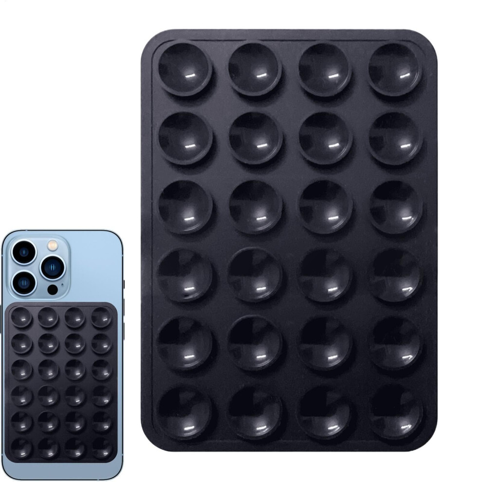 Phone Sticky Grip Silicone Adhesive Phone Holder For Selfies And Videos Suction Compatible Smartphone Accessory Black 9105992435708