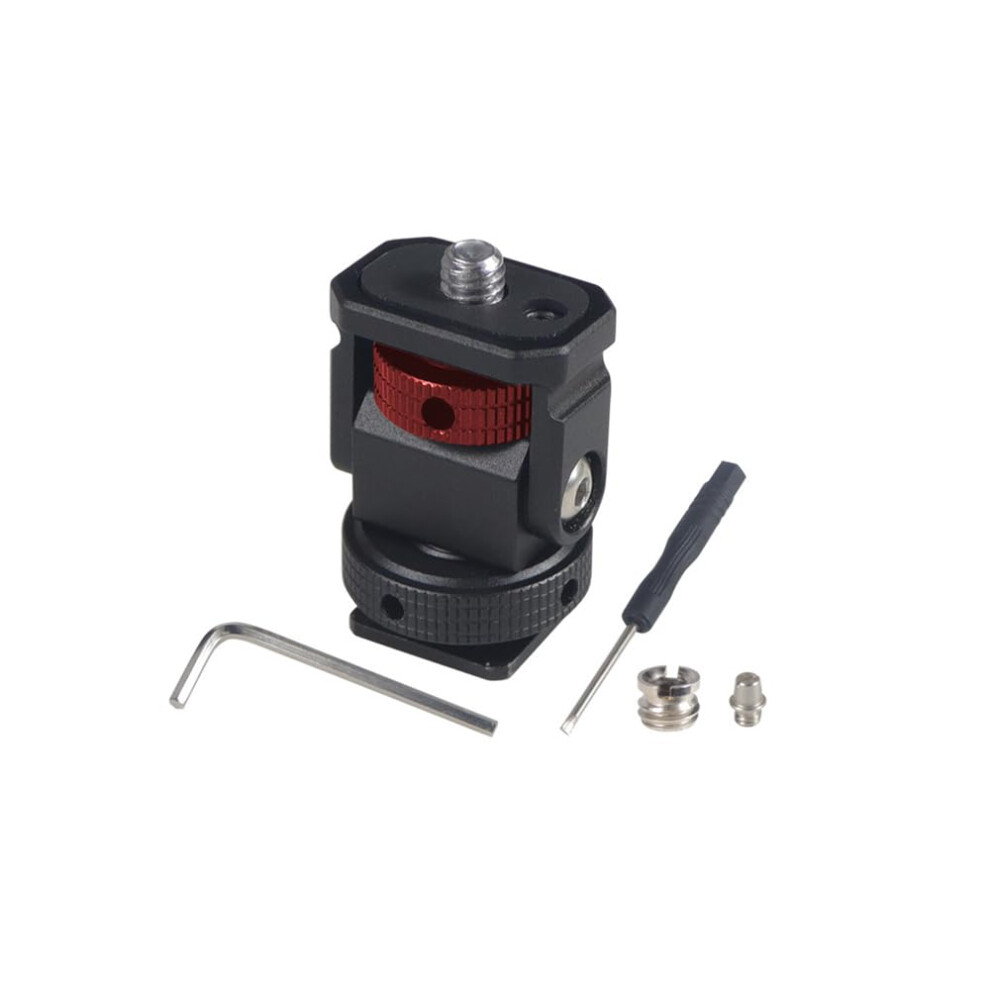 Aluminum 1/4'' Screw Monitor Stand Holder Mount Cold Shoe For Camera Flash Bracket Light/Red 9323874219141