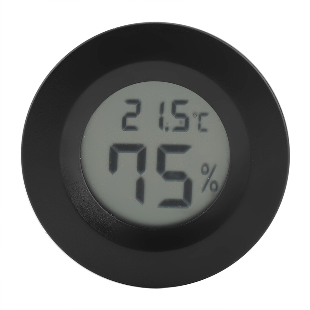 Mini Digital LCD Thermometer for Reptiles & Indoor Use, Black