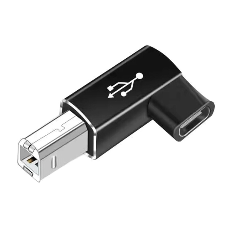 Usb C Female To Square Male Adapter 90 Degree Elbow Type C Charging Converter For Phones Tablets Laptops Black 9323874219103