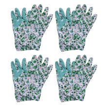 Bequeme und atmungsaktive Gartenhandschuhe, leichte Baumwollhandschuhe mit gewebten Bündchen, weiche PVC-Noppen für besseren Halt,