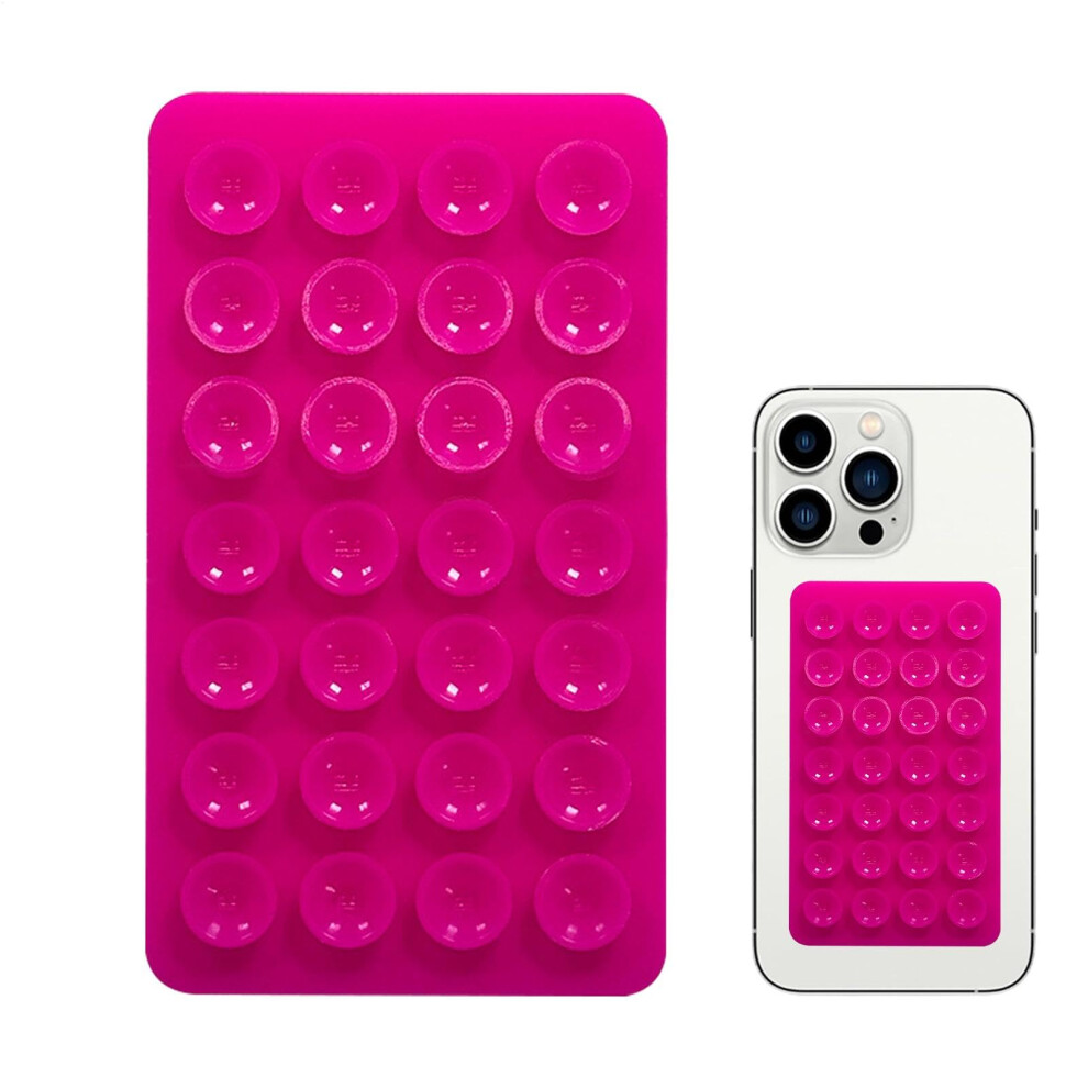 Non Slip Suction Cup Phone Mount For Selfies And Videos Silicone Double Sided Square Suction Cups Phone Case Mount Pink 9067246075026