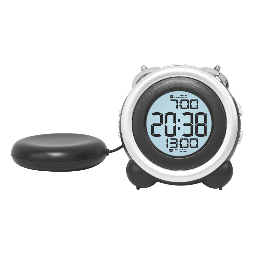 Convenient Bedsides Vibrating Alarm Clock With Multiple- Black 7732000249723