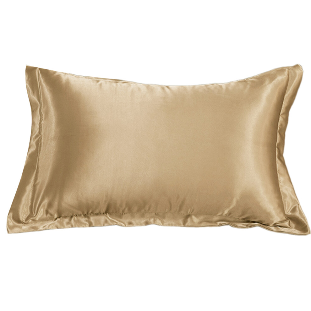 Summer Pillowcase Cover Simulated Silk Fabric Invisible-CamelA
