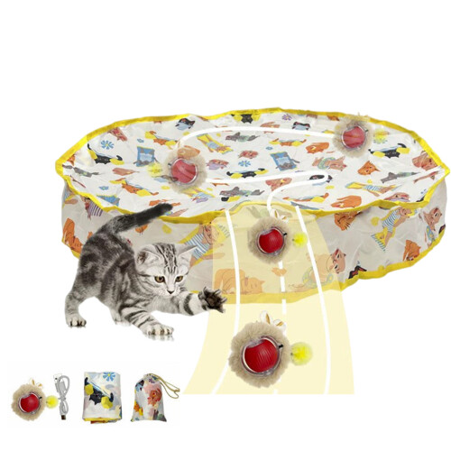 Interaction Cats Play Mat Motion Activated Balls-Set one