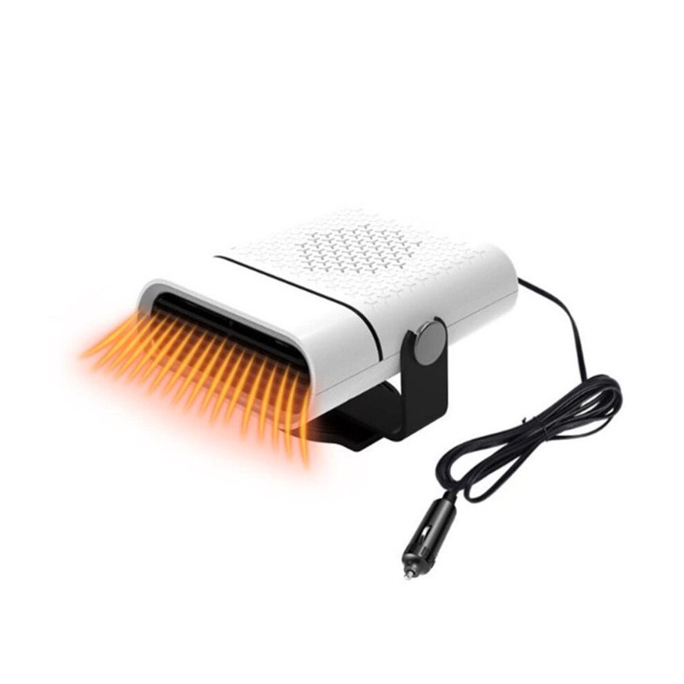 Car Heater 2In1 Cooling Fan Portable Windshield Defogger Defroster Fast Heating 360Degree Rotation White 9323874219394