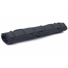 Suppressor Cover Adjustable Airsoft HeatResistant Silencer Cover With MOLLE System Black For Touring, Climbing, Hunting