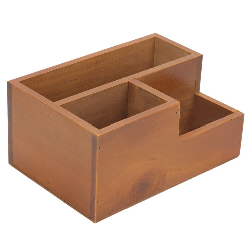 Eco-Friendly Natural Pine Wood Solid and Durable Construction, Creative Design Wooden Bin for Multifunctional Storage 2