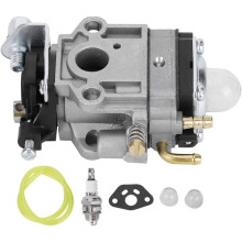 Forgasserpakningssett for 10 mm motorsystem, erstatning for Weedeater 1E34F1E36F TU26TL26 ryddesaks forgasser kompatibel med 26cc33cc utstyr