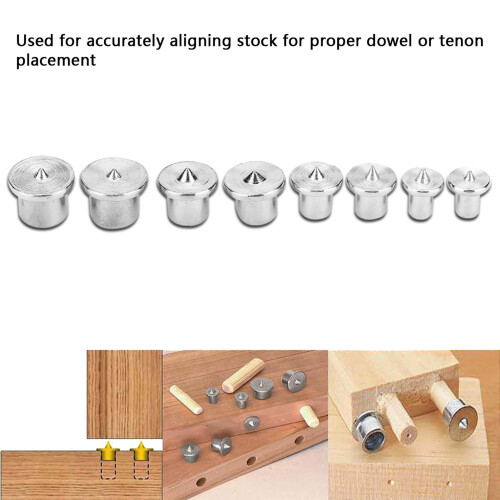 Precision Woodworking Set, Locking Pin Fasteners Dowel Centre Point, For Marking Exact Drill Locations, Solid And Hollow Options For Versatile Use 1