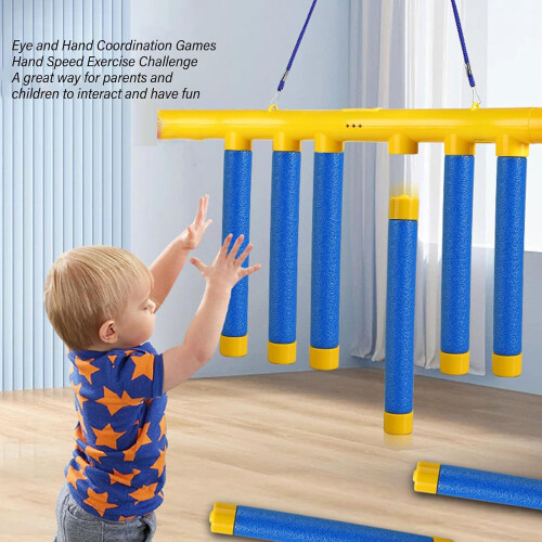 Hand Eye Coordination Training Toy Three Drop Speeds Sound Function 8 Fall Sticks Reflex Drop Sticks Game Prime Material 1