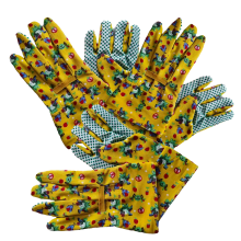 Mănuși de grădinărit pentru copii, pentru mânuțe mici, ușoare și respirabile, cu palmă punctată și manșetă elastică, mănușă