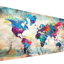 Presente para entusiastas de viagens, kits de pintura com diamantes DIY, decoração de parede para casa, artesanato europeu, tela à prova d'água,