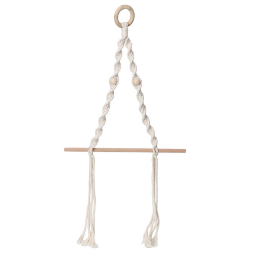 Ξύλινα ράφια boho, διακοσμητικά τοίχου μακραμέ για ρουστίκ διακόσμηση σπιτιού,