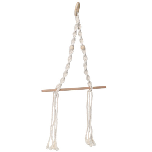 Ξύλινα ράφια boho, διακοσμητικά τοίχου μακραμέ για ρουστίκ διακόσμηση σπιτιού, 1