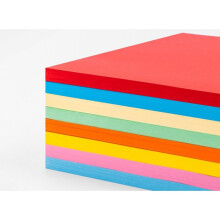 A4 Coloured Card Stock For Printers Pack 50 Sheets 10 Colors 210 x 297 mm Thick Color Paper