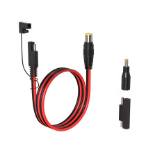 14AWG 2FT SAE to DC 7909 Male Extension Cable, DC5525 Male Adapter, SAE Polarity Reverse for Portable Power Station