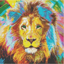 Kit de pintura com diamantes 5D em strass com design de leão, para adultos. Ideal para decoração de parede com tema animal, faça você mesmo.