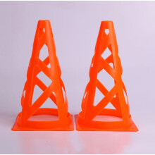Outdoor-Sport-Hohl-Markierungskegel – 23 cm, Leuchtendes Orange, Robustes Kunststoff