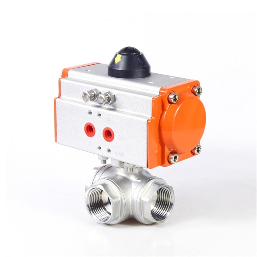 3/8 Inch Threepiece Platform Pneumatic 3Way Thread Ball Valve 304 Stainless Steel Q611f16p Doubleacting Cylinder 9339159483091