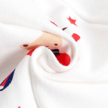 Kleinkinder Langarm Bär Print Bodysuit Overall für Baby Rot 52cm Größe