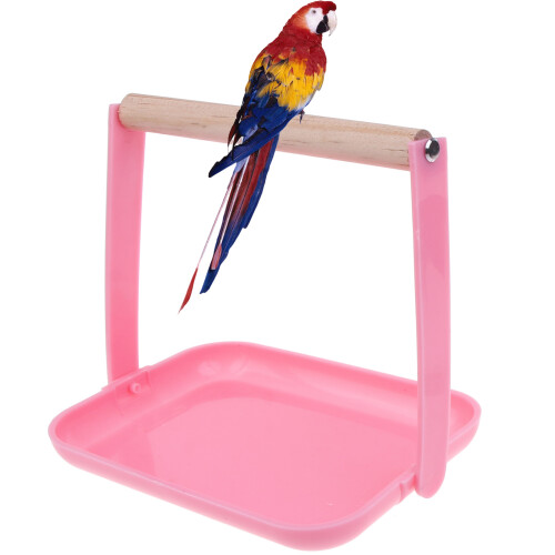 DIY Parrot Play-stand Bird Training Stand Perch Gym with Plastic 1