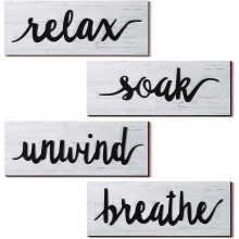 Smak farmy, drewniany znak w pudełku „Unwind” do rustykalnego wystroju, drewniany znak z napisem „Script Word” do domowego biura, dekoracja
