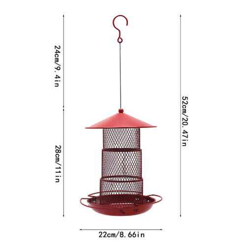Three-layer Feeding Tool Bird Feeder Metal Squirrels-proof 2