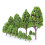 33pcs Mini Plastic Green Tree Models for Scenic Railways Garden Decor 8