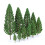 33pcs Mini Plastic Green Tree Models for Scenic Railways Garden Decor 12