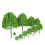 33pcs Mini Plastic Green Tree Models for Scenic Railways Garden Decor 11