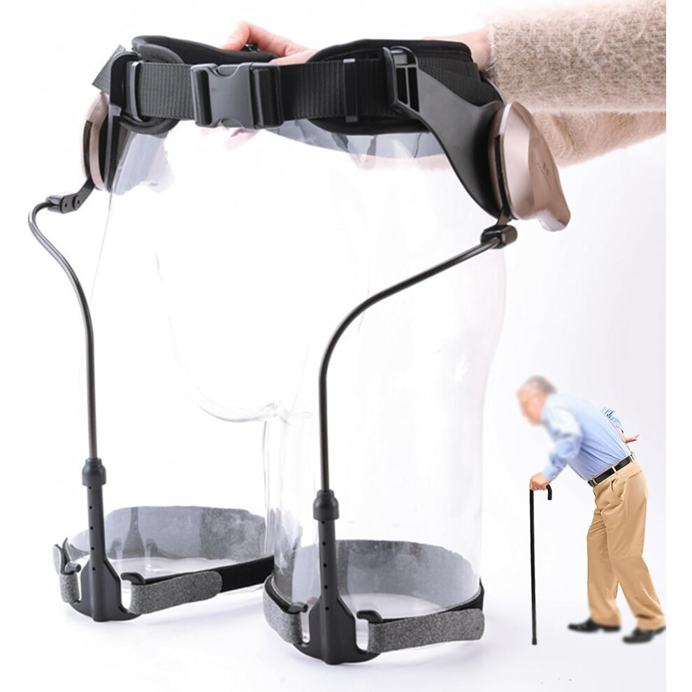 Black Walking Aid Bionic Body Power Walking Aids For Stroke Rehab Lower Limb Training Lockable Release
